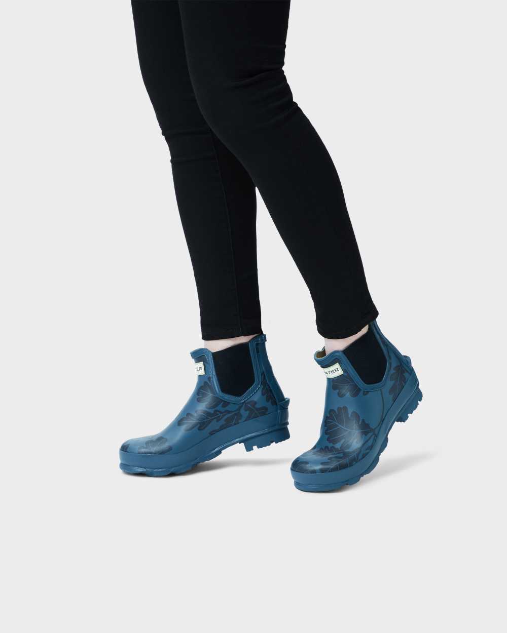 Hunter National Trust Norris Field Technical Women's Chelsea Boots NZ-45236R Blue